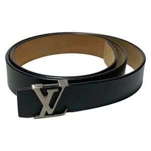 LOUIS VUITTON Saint Tulle Initial Noir Silver Hardware Men's Leather 356-090125
